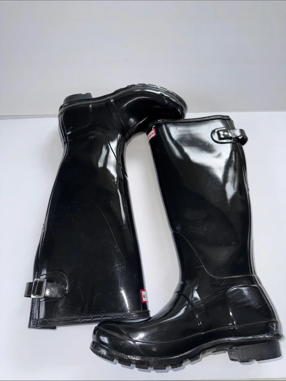 Hunter Gloss Black Women's Tall Rain Boots